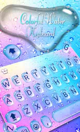 Tema Keyboard Colorful Raindrops Water 2
