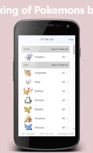 Tier & Evo for Pokémon GO 1