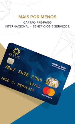 Aurumcard Mastercard Cartão Pré-Pago Internacional 1