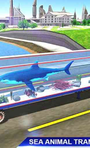 caminhão de transporte de animais do mar simulador 3