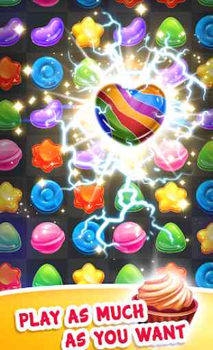 Candy Bomb - Jogo gratuito de combinação de peças 4