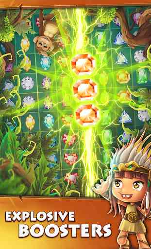 Jewels Jungle Adventure match 3 puzzle games 3