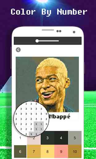Jogador de futebol para colorir por número - Pixel 2