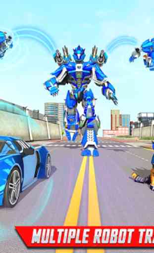 jogo de robô policial tigre: transporte policial 3