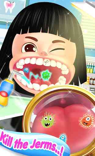 Médico de cuidados bucais - dentista e língua 2