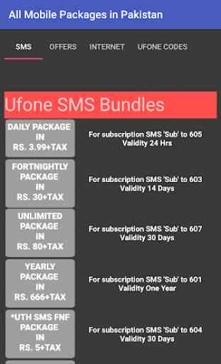 Mobile Packages Pakistan 2018 2