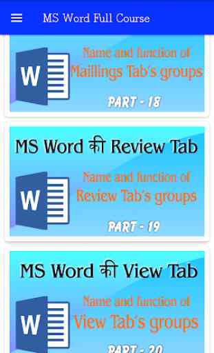 MS Word course Tutorial 3