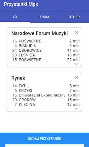 Przystanki MPK Wrocław 1