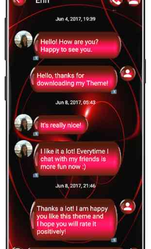 SMS tema esfera vermelha  1