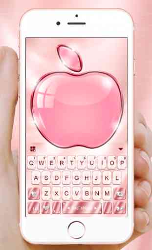 Tema Keyboard Rose Gold Phone8- OS12 , Emojis 1