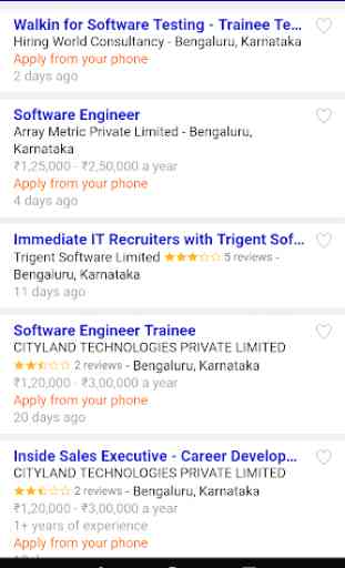 Bangalore Walkin jobs 2
