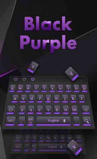 Black Purple Light Keyboard 2