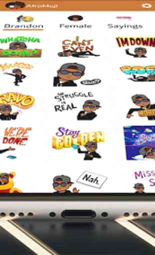 BlackMoji : Your Black and Brown Stickers nd Emoji 2