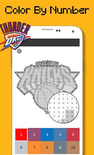Cor do logotipo do basquetebol pelo número 3