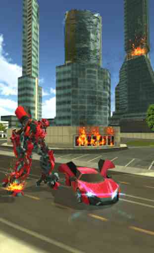 Future Flying Car Real Robot Transform City Rescue 2