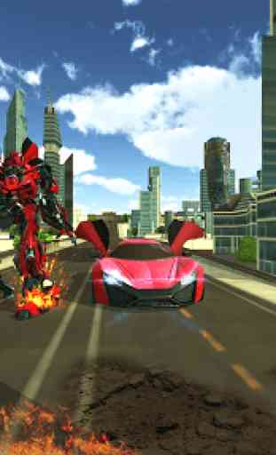Future Flying Car Real Robot Transform City Rescue 3