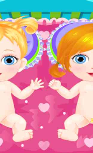 New Born Twin Sisters Caring Fun Game 4