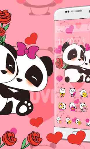Pink Panda Cute Icons 2