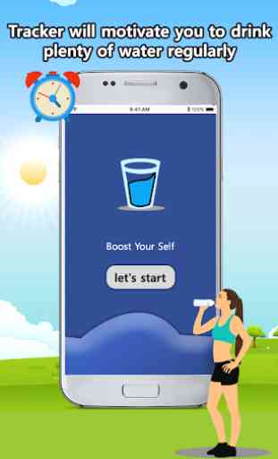 Rastreador diário de água: alarme para beber água 4