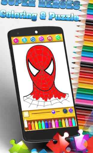 Super Heroes Coloring Book & Puzzle 3
