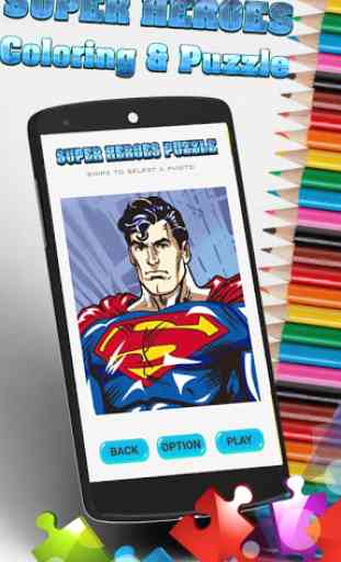 Super Heroes Coloring Book & Puzzle 4