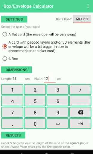 Box/Envelope Calculator 1