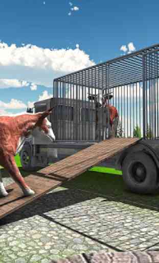 Caminhão de transporte de animais de fazenda 3d 3