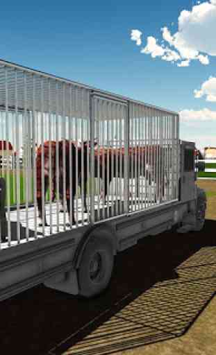 Caminhão de transporte de animais de fazenda 3d 4