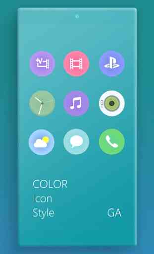 COLOR™ Theme | CYAN - Design For SONY  3