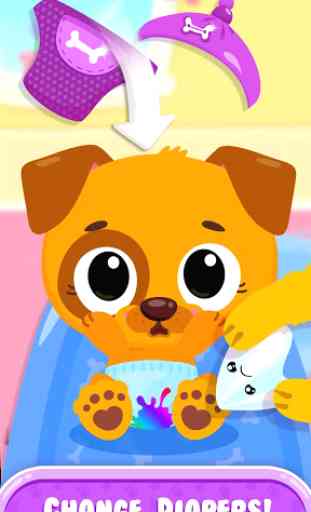 Cute & Tiny Baby Care - My Pet Kitty, Bunny, Puppy 1