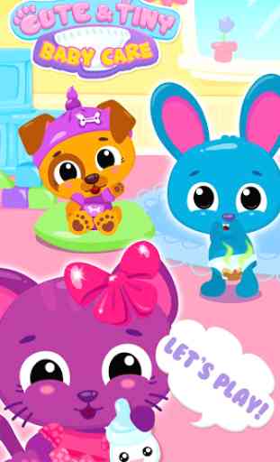 Cute & Tiny Baby Care - My Pet Kitty, Bunny, Puppy 2