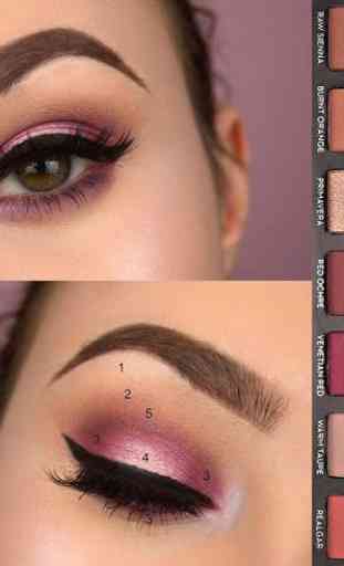 Exemplos de maquiagem dos olhos (passo a passo) 1