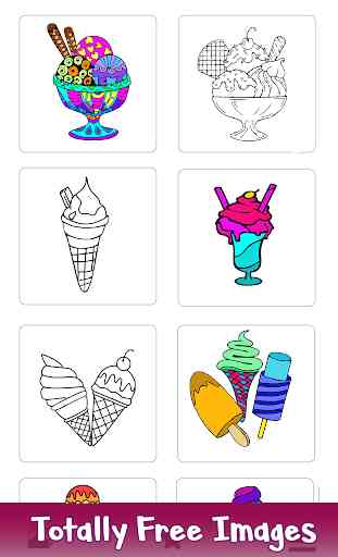 Ice Cream Color by Number - Food Coloring Pages 1