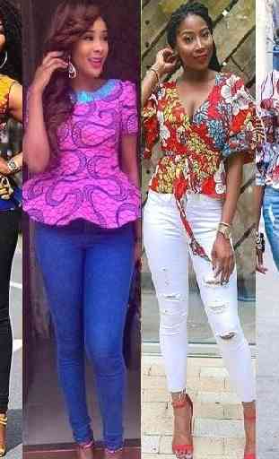 Jeans & Ankara Blouse Styles 2