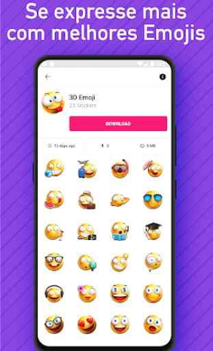 Novos adesivos Big Emoji - WAStickerApps Emojis 3D 4