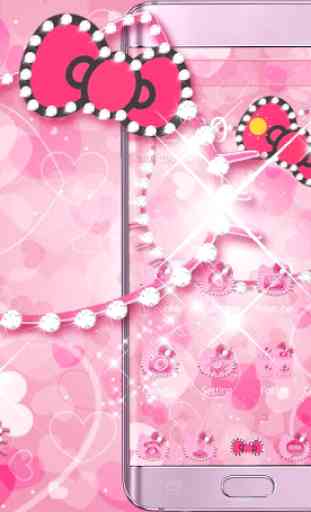 Rosa gatinha diamante tema Pink Kitty Diamond 1