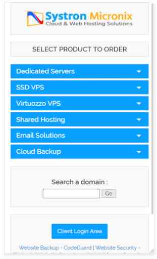 Systron Hosting Servers, VPS & Cloud Buying App 2