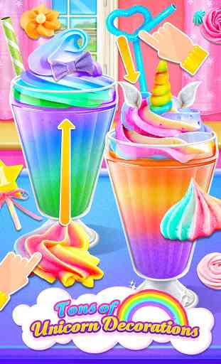 Unicorn Ice Cream Milkshake - Super Ice Drink 3