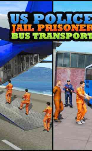 US Police Transport Plane: Jail Prisoner Bus Drive 4