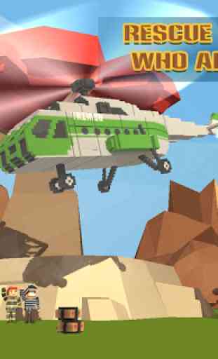 Craft Helicopter Blocky City Sky Rescue 3