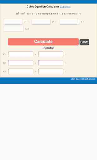 Cubic Equation Calculator 3