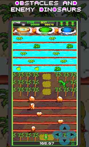Dinosaur Escape Jump : Frogger Style Retro Game 2