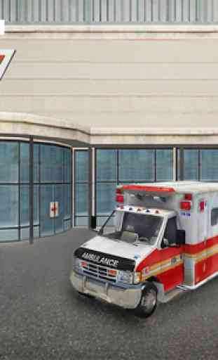estacionamento ambulância 3D 2 3