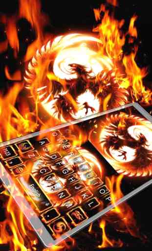 Fire Phoenix tema do teclado 4