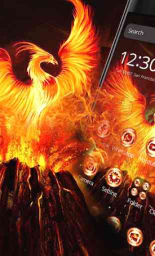 Flaming Fire Phoenix Theme 1
