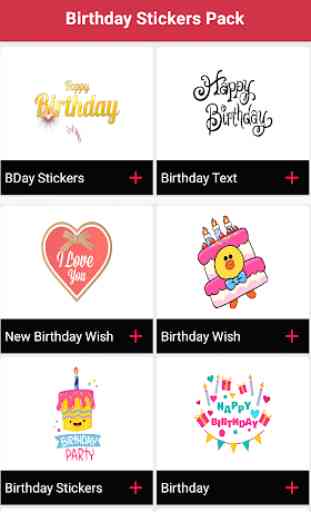 Happy Birthday GIF : Birthday Stickers Pack 3