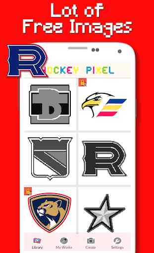 Hockey Logo Color By Number - Pixel Art 2
