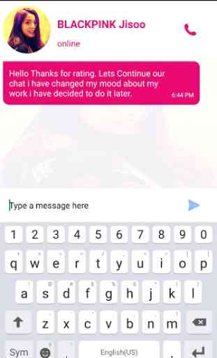 Jisoo Black Pink Messenger - Prank Chat App 3