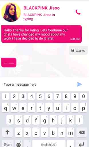 Jisoo Black Pink Messenger - Prank Chat App 4