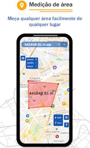 Medição de área de campo GPS - aplicativo Medição 3